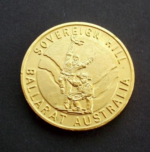 Commemorative Medallion Australia Sovereign Hill 1999 mint Gold